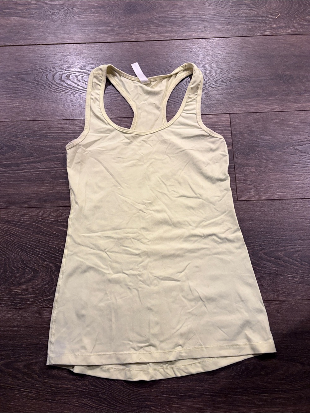 90 Degree By Reflex Light Yellow Racerback Tank Top